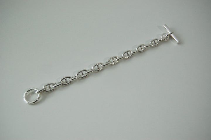 HERMES(エルメス) シェーヌダンクル mm 17 Silver H101994B 00017 鑑定書付き ブレスレット