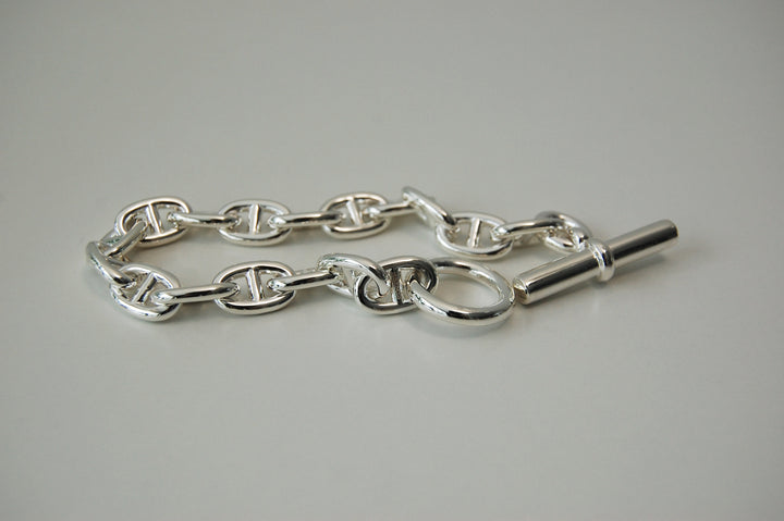 HERMES(エルメス) シェーヌダンクル mm 17 Silver H101994B 00017 鑑定書付き ブレスレット