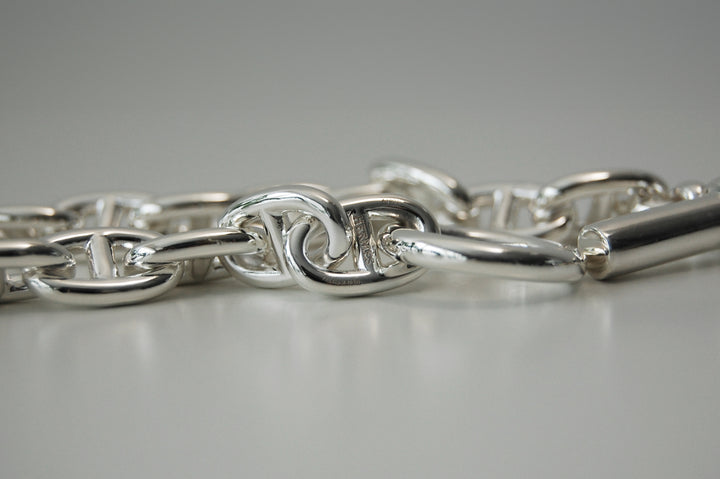 HERMES(エルメス) シェーヌダンクル mm 17 Silver H101994B 00017 鑑定書付き ブレスレット