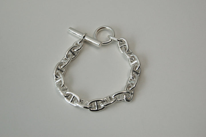 HERMES(エルメス) シェーヌダンクル mm 17 Silver H101994B 00017 鑑定書付き ブレスレット