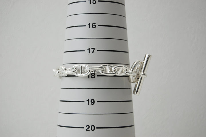 HERMES(エルメス) シェーヌダンクル mm 17 Silver H101994B 00017 鑑定書付き ブレスレット