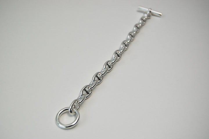 HERMES(エルメス) シェーヌダンクル mm 18 Silver H101994B 00018 鑑定書付き ブレスレット