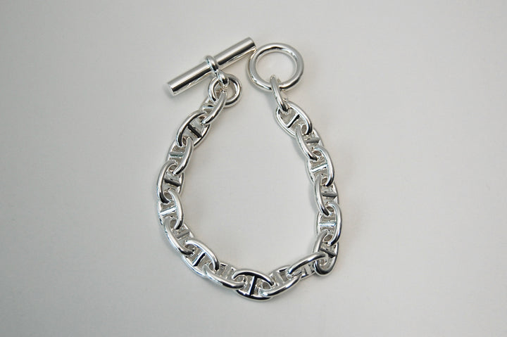 HERMES(エルメス) シェーヌダンクル mm 18 Silver H101994B 00018 鑑定書付き ブレスレット