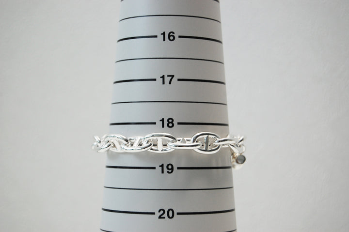 HERMES(エルメス) シェーヌダンクル mm 18 Silver H101994B 00018 鑑定書付き ブレスレット