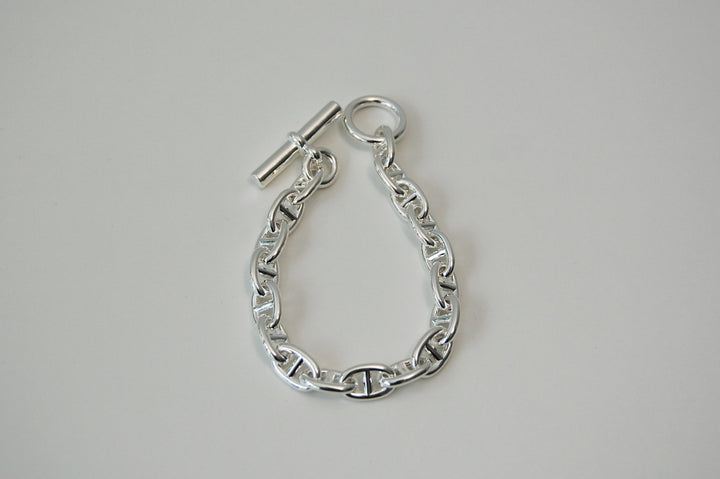 HERMES(エルメス) シェーヌダンクル mm 18 Silver H101994B 00018 鑑定書付き ブレスレット