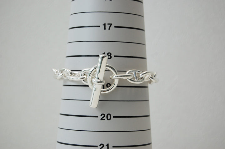 HERMES(エルメス) シェーヌダンクル mm 18 Silver H101994B 00018 鑑定書付き ブレスレット