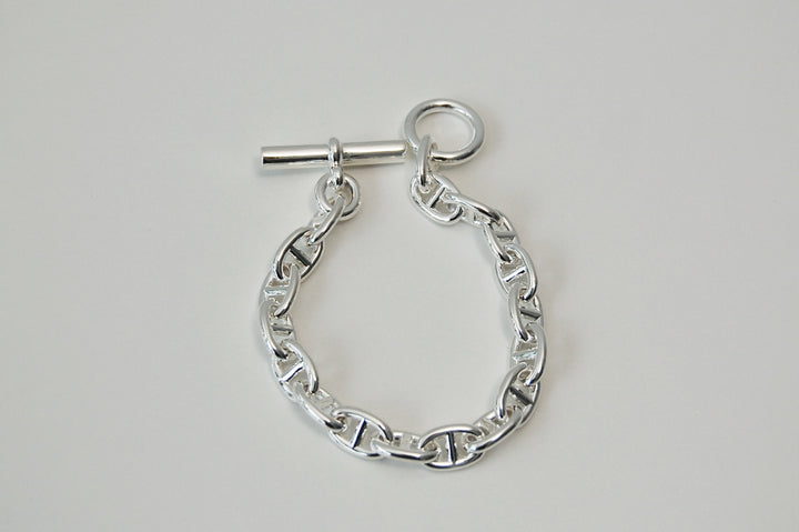 HERMES(エルメス) シェーヌダンクル mm 18 Silver H101994B 00018 鑑定書付き ブレスレット