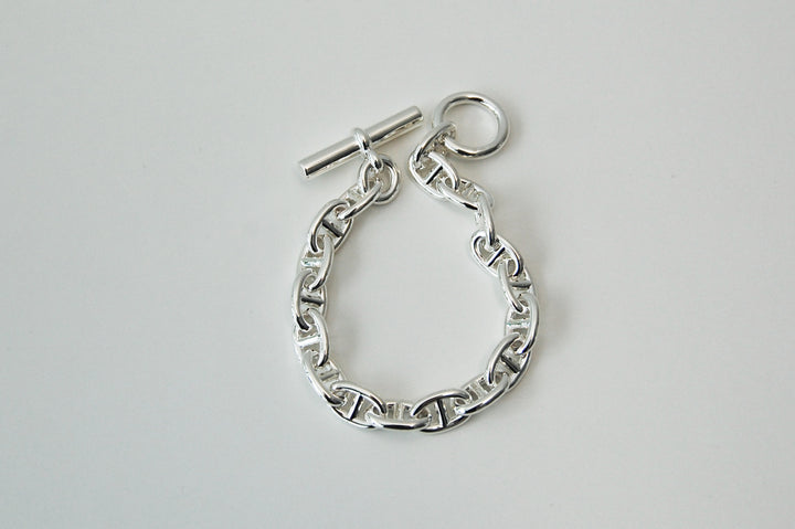 HERMES(エルメス) シェーヌダンクル mm 18 Silver H101994B 00018 鑑定書付き ブレスレット