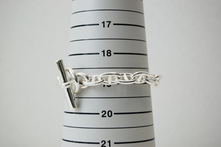 HERMES(エルメス) シェーヌダンクル mm 18 Silver H101994B 00018 鑑定書付き ブレスレット