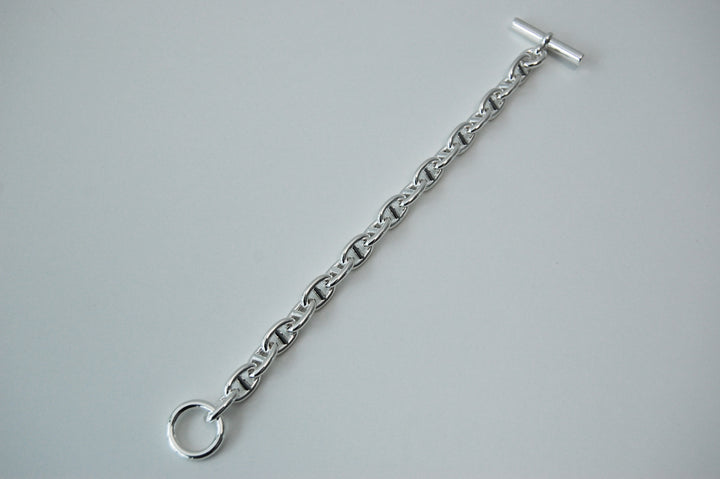 HERMES(エルメス) シェーヌダンクル mm 18 Silver H101994B 00018 鑑定書付き ブレスレット