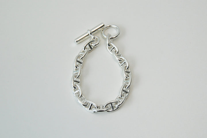 HERMES(エルメス) シェーヌダンクル mm 18 Silver H101994B 00018 鑑定書付き ブレスレット