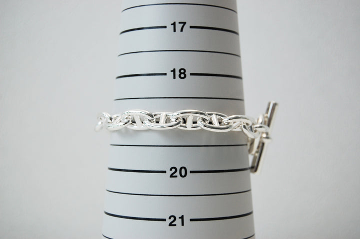 HERMES(エルメス) シェーヌダンクル mm 18 Silver H101994B 00018 鑑定書付き ブレスレット