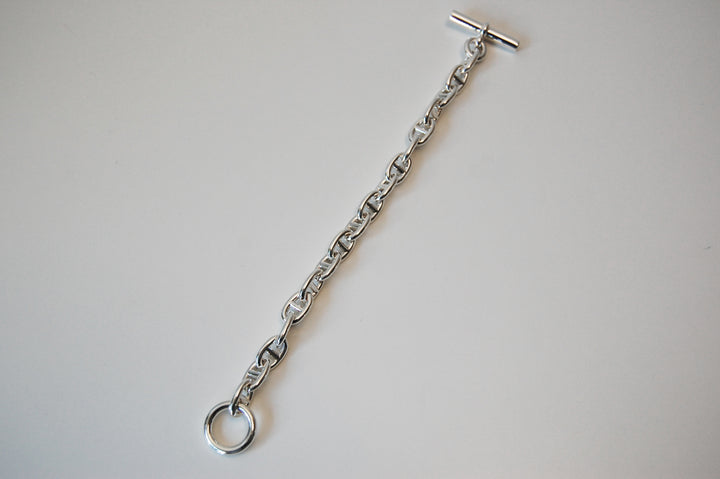 HERMES(エルメス) シェーヌダンクル mm 18 Silver H101994B 00018 鑑定書付き ブレスレット