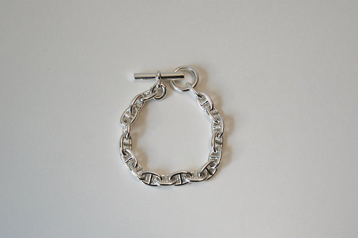 HERMES(エルメス) シェーヌダンクル mm 18 Silver H101994B 00018 鑑定書付き ブレスレット