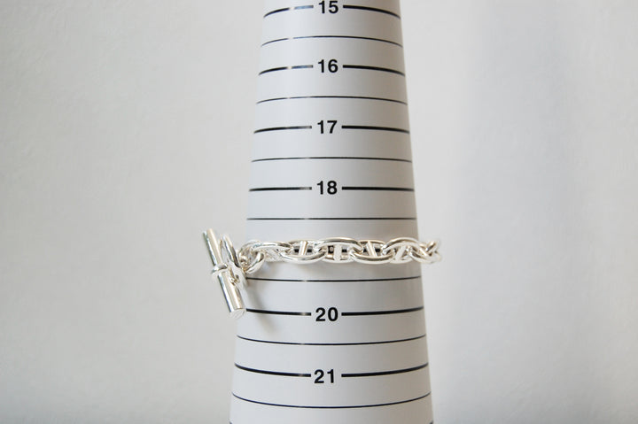 HERMES(エルメス) シェーヌダンクル mm 18 Silver H101994B 00018 鑑定書付き ブレスレット