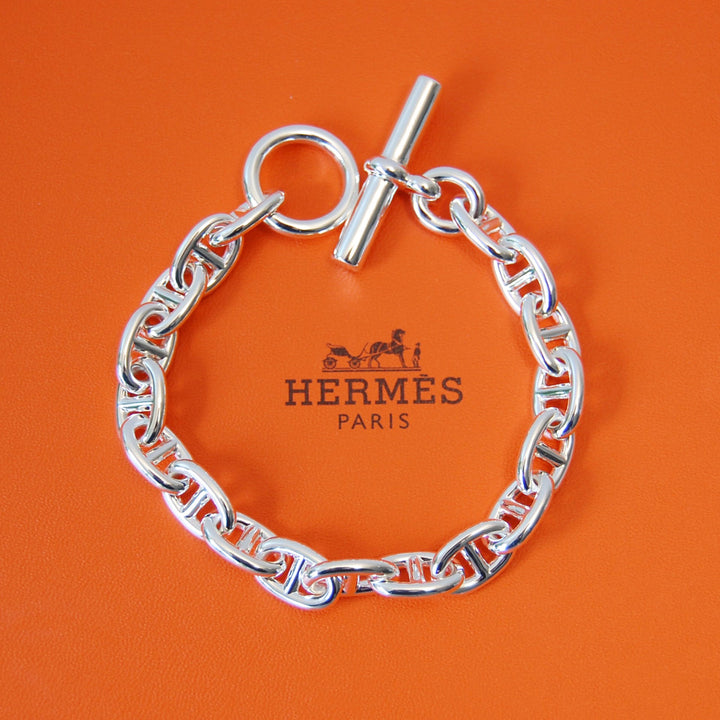 HERMES(エルメス) シェーヌダンクル mm 18 Silver H101994B 00018 鑑定書付き