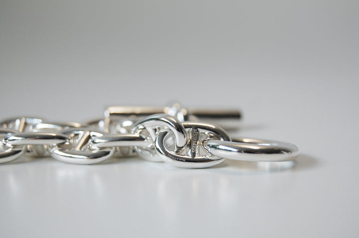 HERMES(エルメス) シェーヌダンクル mm 18 Silver H101994B 00018 鑑定書付き