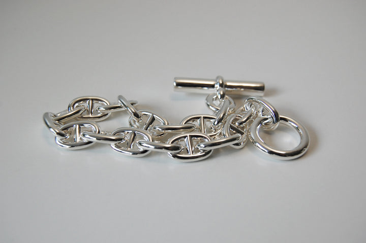 HERMES(エルメス) シェーヌダンクル mm 18 Silver H101994B 00018 鑑定書付き