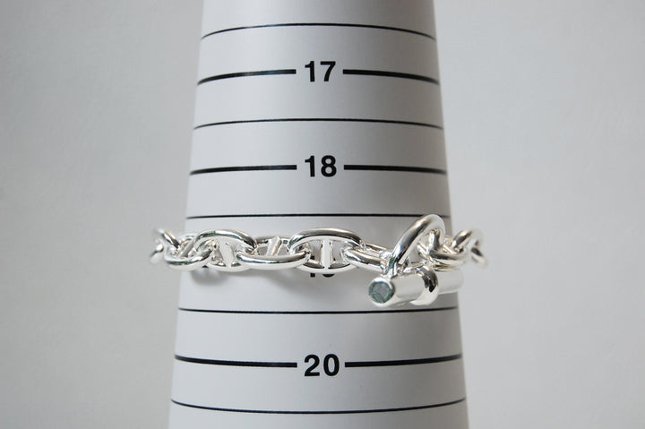 HERMES(エルメス) シェーヌダンクル mm 18 Silver H101994B 00018 鑑定書付き