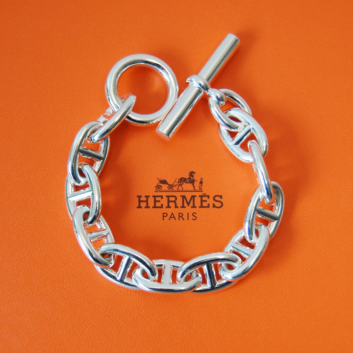 HERMES(エルメス) シェーヌダンクル TGM 11 Silver H101995B 00011 鑑定書付き ブレスレット