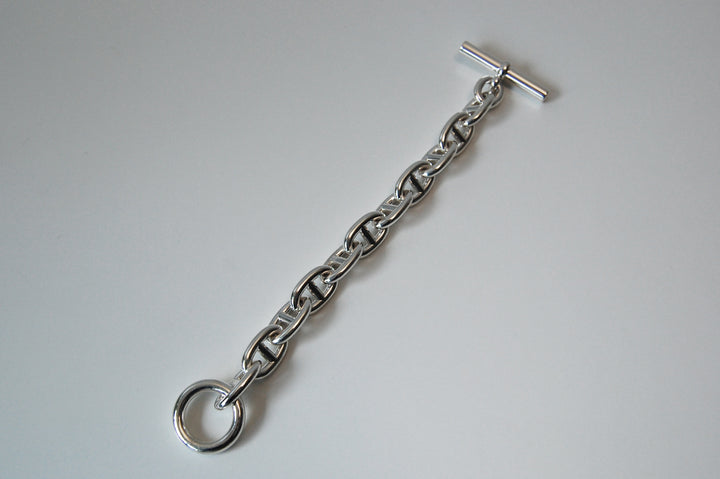 HERMES(エルメス) シェーヌダンクル TGM 11 Silver H101995B 00011 鑑定書付き ブレスレット