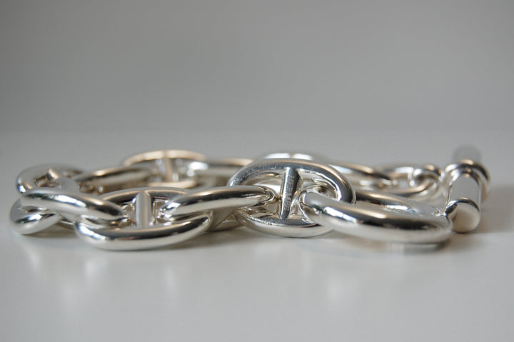 HERMES(エルメス) シェーヌダンクル TGM 11 Silver H101995B 00011 鑑定書付き ブレスレット