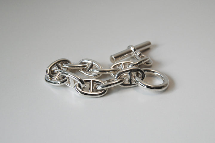 HERMES(エルメス) シェーヌダンクル TGM 11 Silver H101995B 00011 鑑定書付き ブレスレット