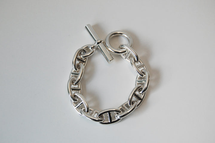 HERMES(エルメス) シェーヌダンクル TGM 11 Silver H101995B 00011 鑑定書付き ブレスレット