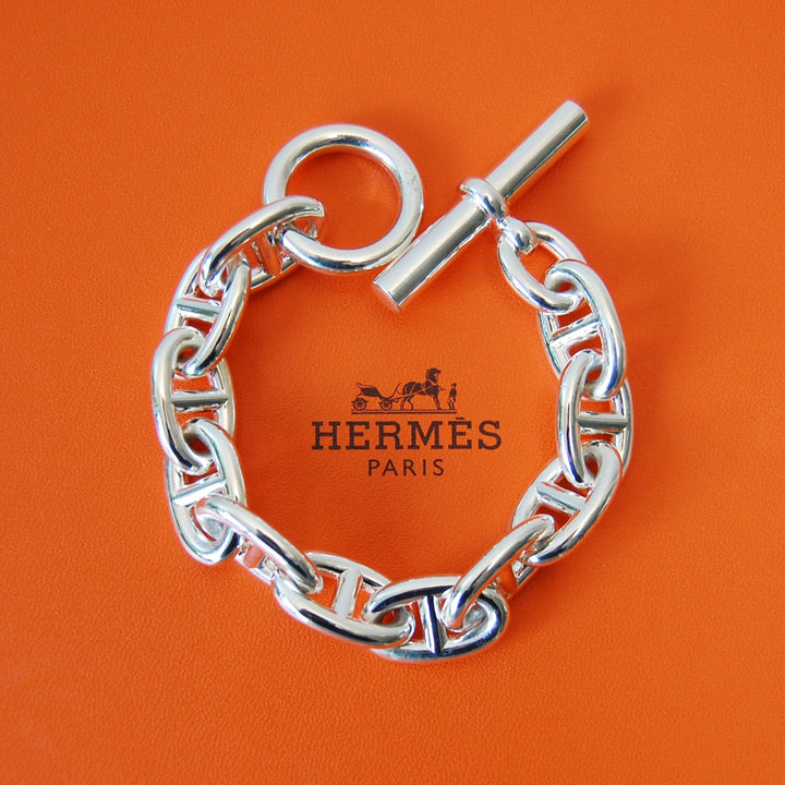 HERMES(エルメス) シェーヌダンクル TGM 11 Silver H101995B 00011 鑑定書付き ブレスレット