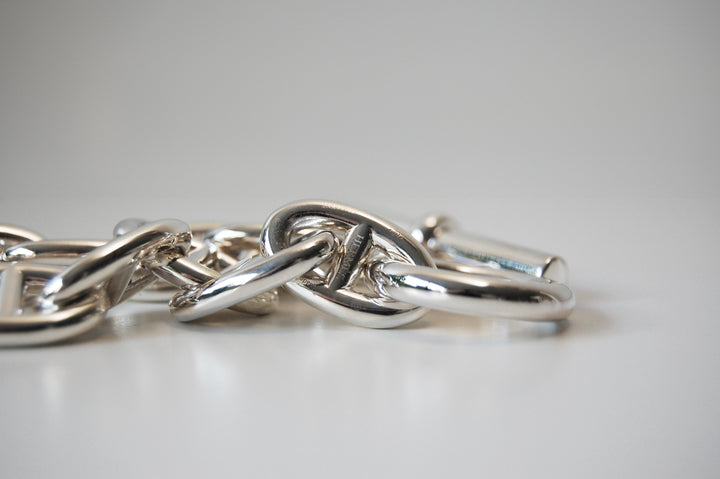 HERMES(エルメス) シェーヌダンクル TGM 11 Silver H101995B 00011 鑑定書付き ブレスレット