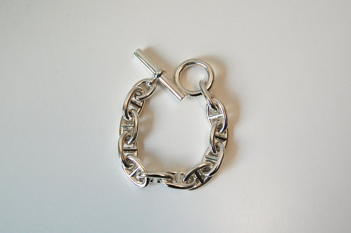 HERMES(エルメス) シェーヌダンクル TGM 11 Silver H101995B 00011 鑑定書付き ブレスレット