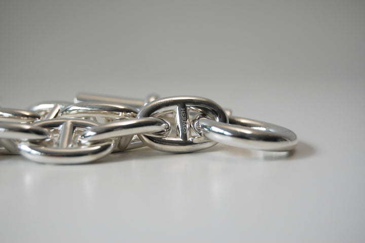 HERMES(エルメス) シェーヌダンクル ブレスレット TGM 12コマ 鑑定書付き