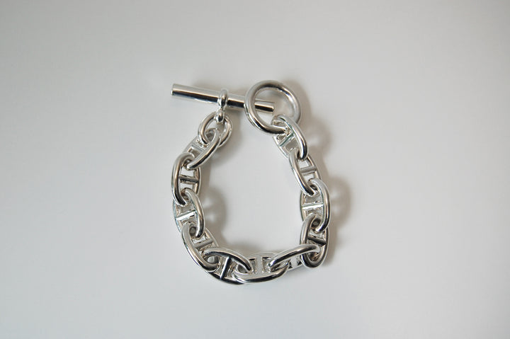 HERMES(エルメス) シェーヌダンクル ブレスレット TGM 12コマ 鑑定書付き