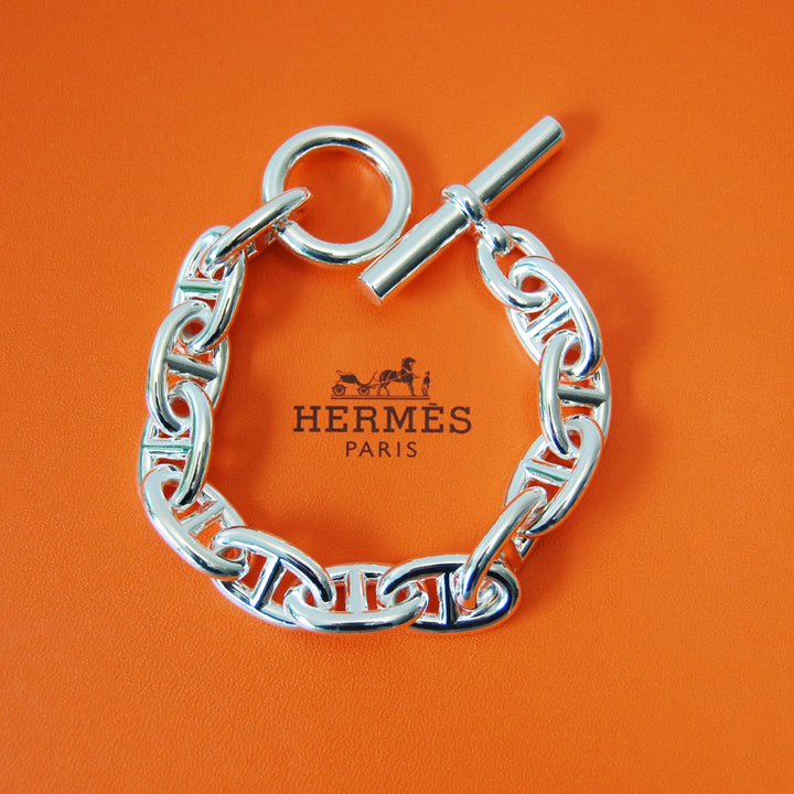 HERMES(エルメス) シェーヌダンクル ブレスレット TGM 12コマ 鑑定書付き