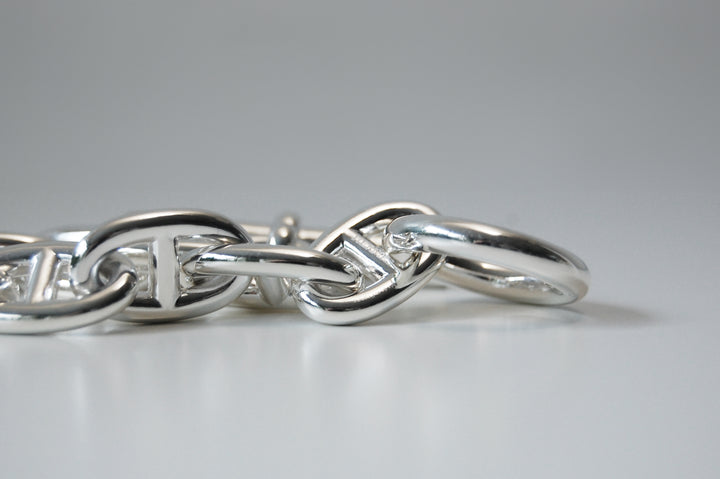 HERMES(エルメス) シェーヌダンクルブレスレット  TGM 12コマ 鑑定書付き