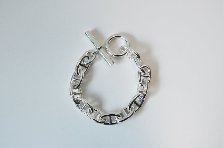 HERMES(エルメス) シェーヌダンクルブレスレット  TGM 12コマ 鑑定書付き