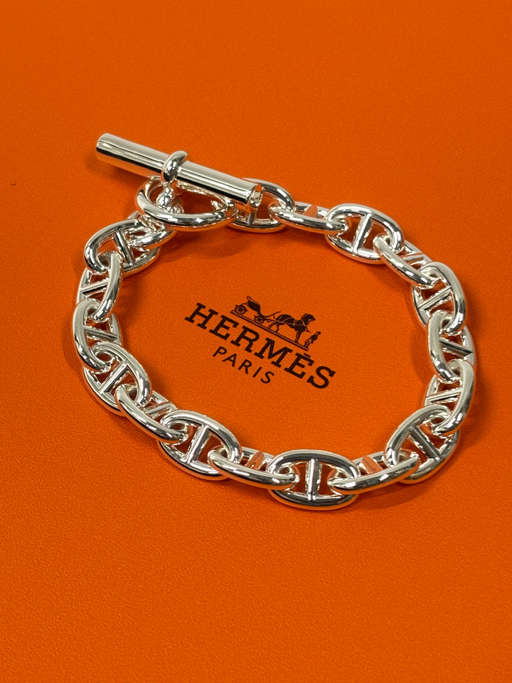HERMES エルメス シェーヌダンクルブレスレット MM17コマ