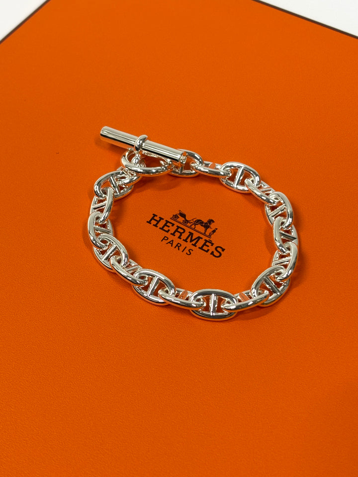 HERMES エルメス シェーヌダンクルブレスレット MM17コマ