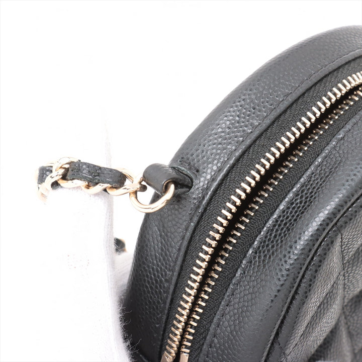 【ほぼ未使用】シャネル CHANEL マトラッセ チェーンショルダーバッグ ブラックゴールド