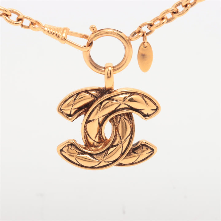 シャネル ココマーク マトラッセ 3856 ネックレス GP ゴールド