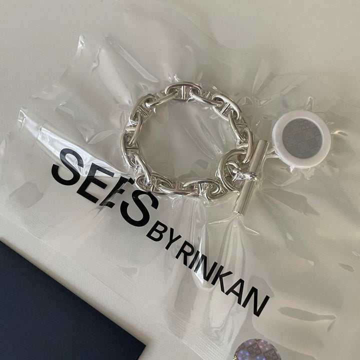 エルメス  シェーヌダンクル GM 14コマ 【鑑定書付】 HERMES ブレスレット