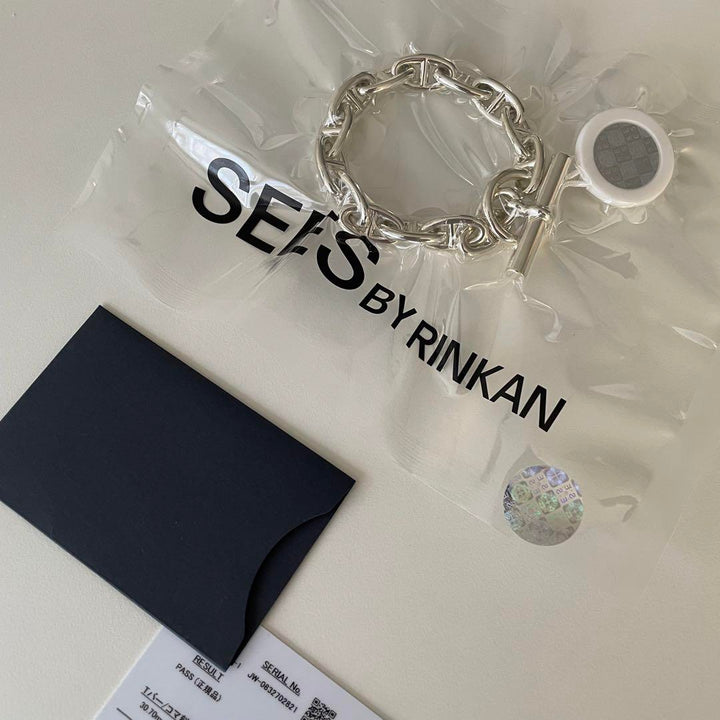 エルメス  シェーヌダンクル GM 14コマ 【鑑定書付】 HERMES ブレスレット