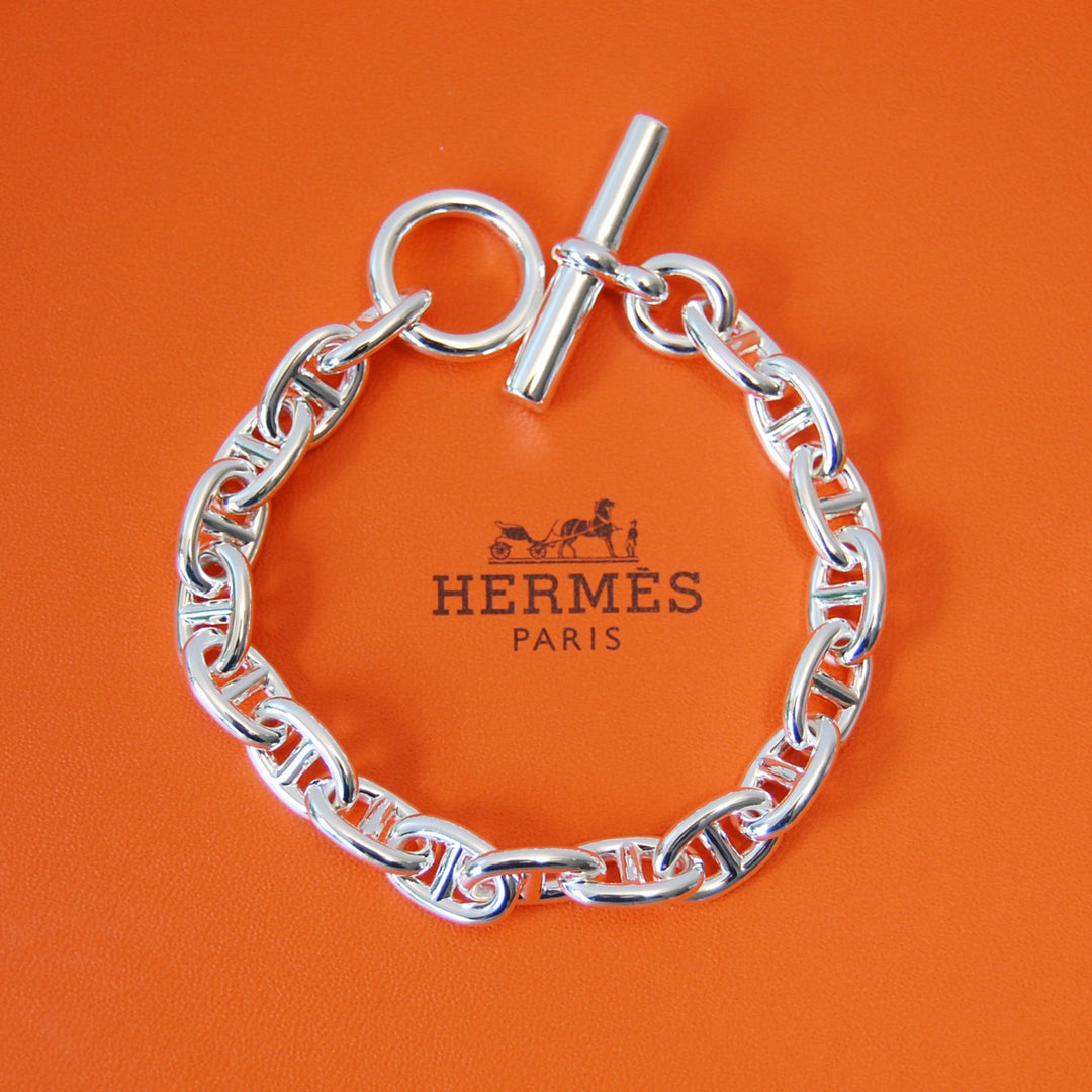 HERMES（エルメス） シェーヌダンクル mm 18 Silver H101994B 00018 鑑定書付き