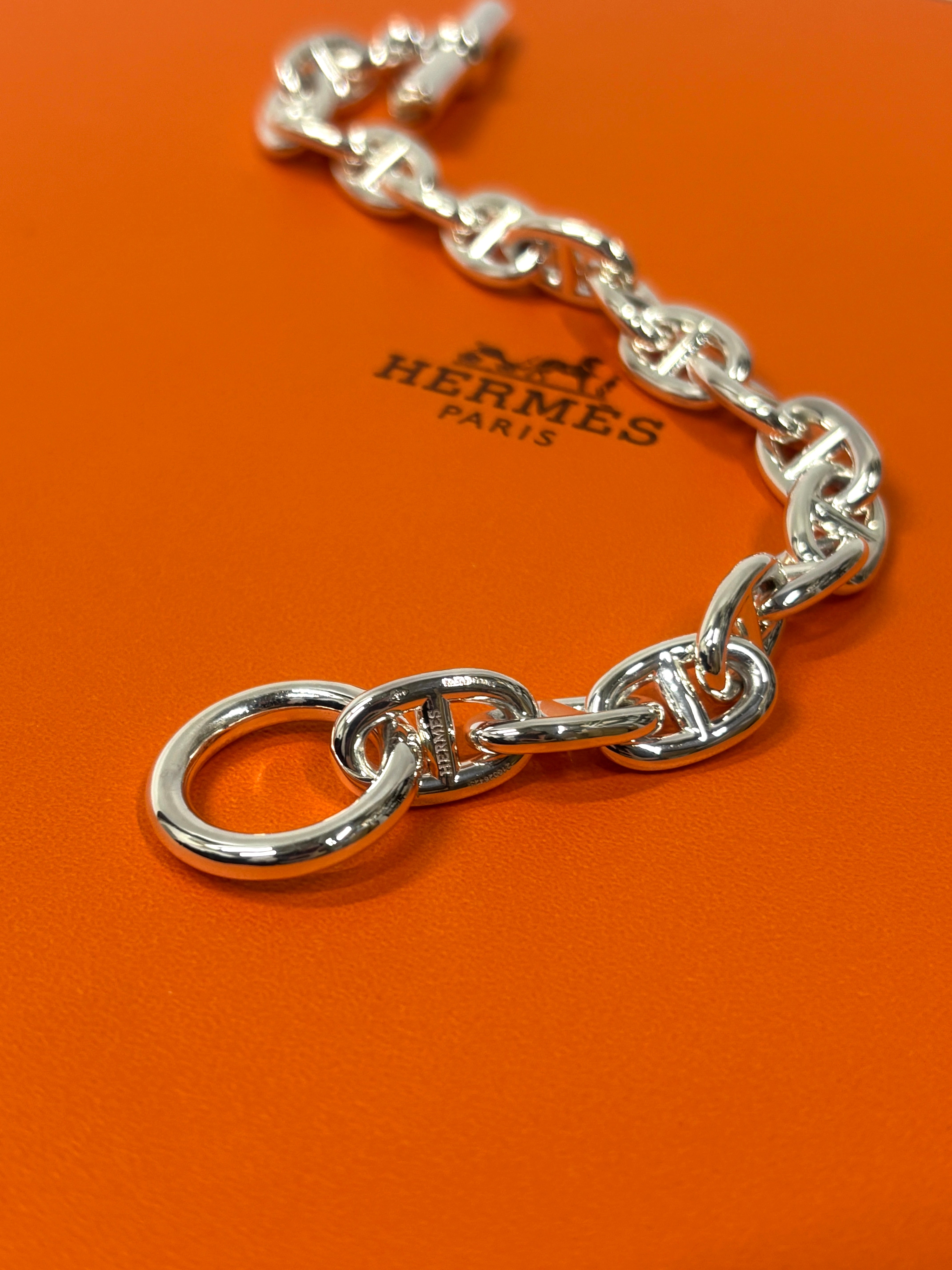 【新品未使用】HERMESシェーヌダンクルMM14コマ HERMES - 新品未使用 エルメス シェーヌダンクル MM14コマ シルバー