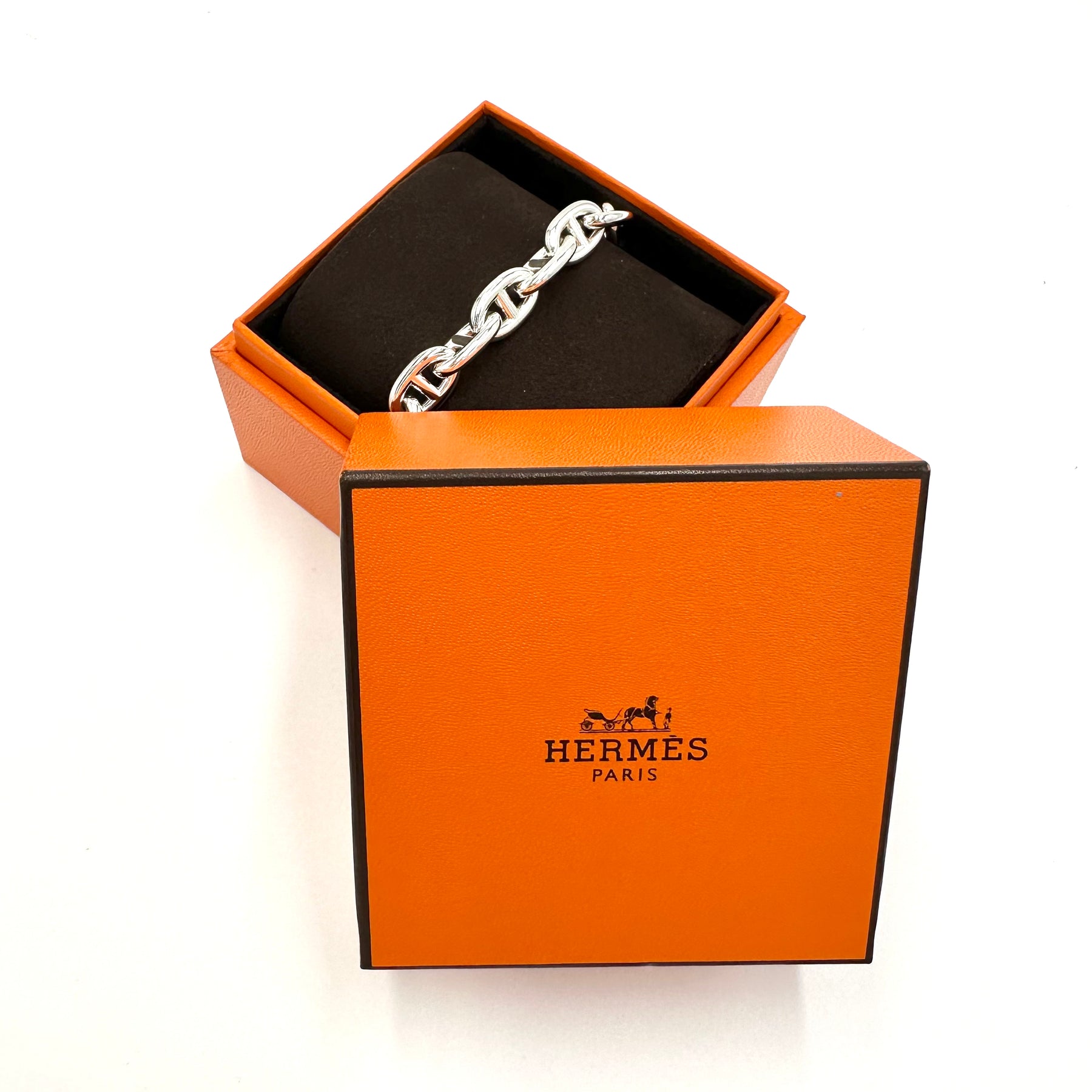 新品未使用●エルメス HERMES シェーヌダンクル MM13コマ 箱付き エルメス HERMES シェーヌダンクル ブレスレット MM13コマ
