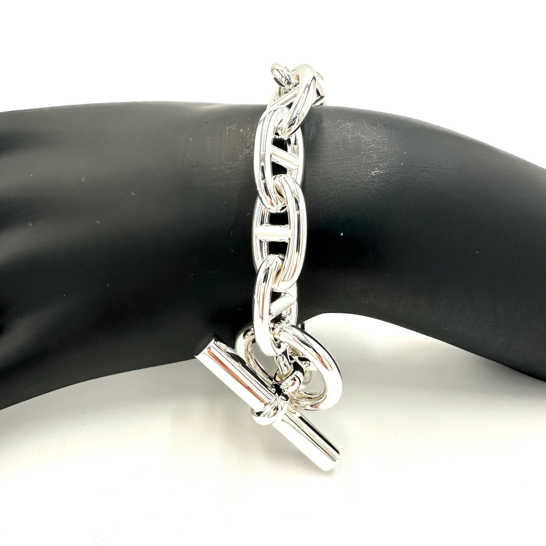 HERMES エルメス シェーヌダンクル ブレスレット GM 12コマ – Brandar HERMES エルメス シェーヌダンクル ブレスレット GM 12コマ – Brandar