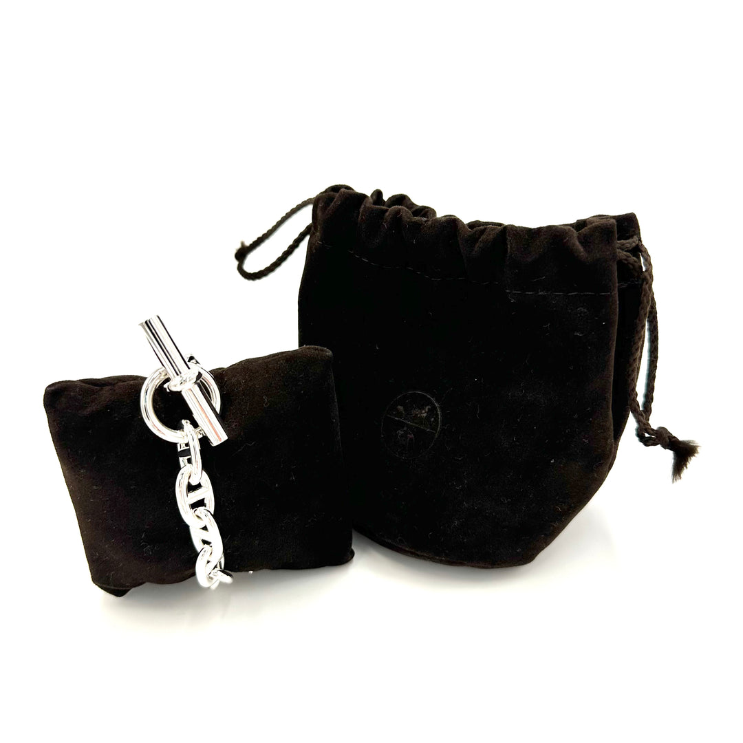 HERMES エルメス シェーヌダンクル ブレスレット MM 14コマ – Brandar HERMES エルメス シェーヌダンクル ブレスレット MM 14コマ – Brandar