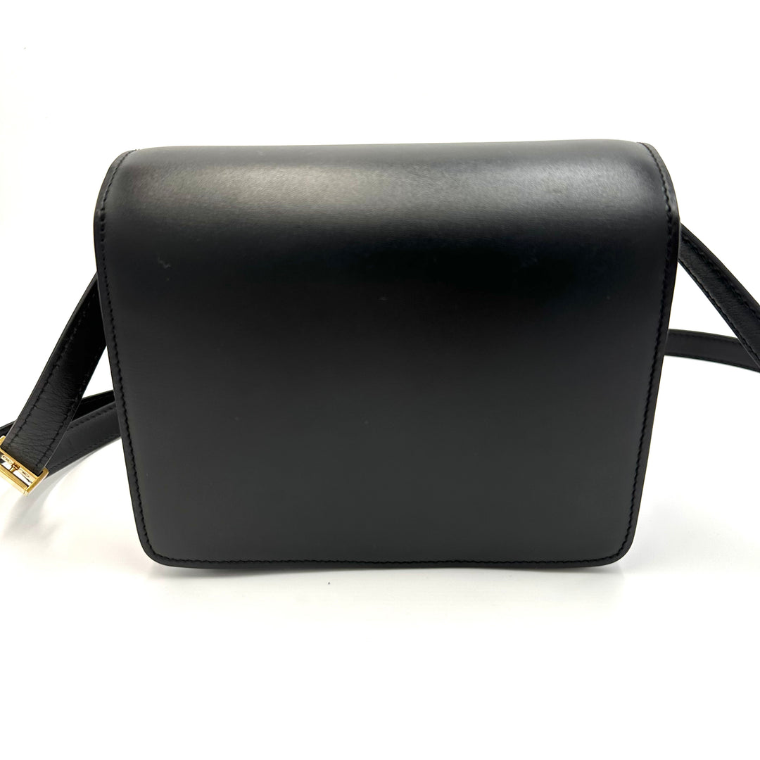 VINTAGE●CELINE●セリーヌ クラシックボックスバッグ ブラック セリーヌ CELINE クラシックボックス レザー ショルダーバッグ