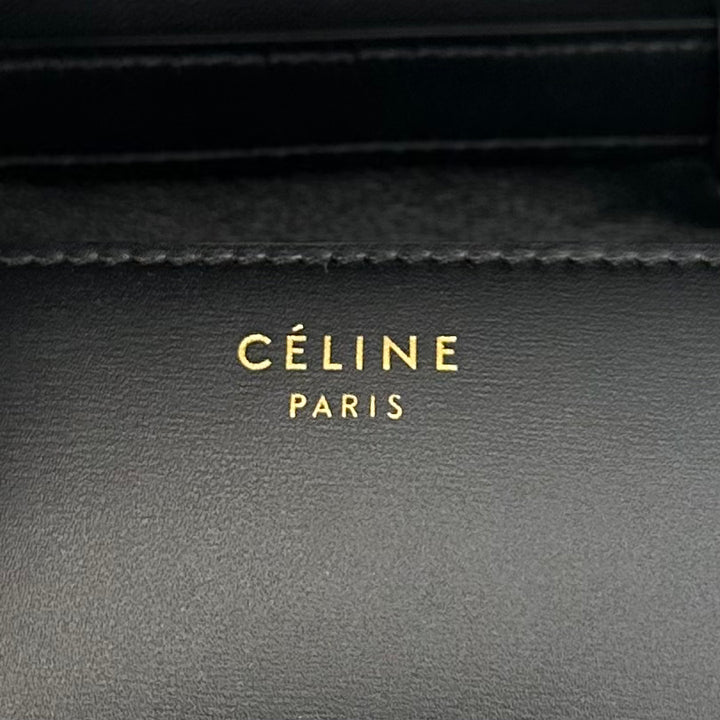 セリーヌ CELINE クラシックボックス レザー ショルダーバッグ ブラック